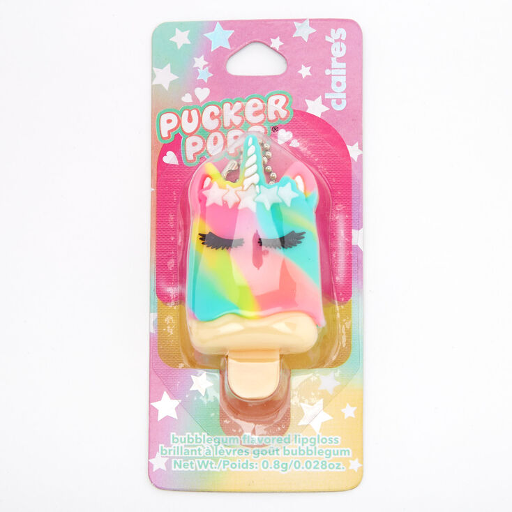 Pucker Pops&reg; Rainbow Unicorn Lip Gloss - Bubblegum,
