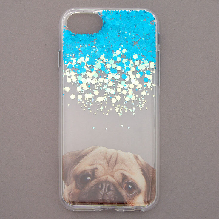 Coque de portable carlin &agrave; paillettes&nbsp;- Compatible avec iPhone 6/7/8/SE,