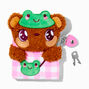 Claire&#39;s Club Bear Frog Mini Plush Lock Diary,