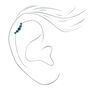 Teal And Black Mixed Helix Earrings - 3 Pack,