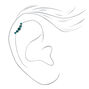 Boucles d&rsquo;oreilles pour piercing h&eacute;lix aux designs vari&eacute;s bleu sarcelle et noires - Lot de 3,