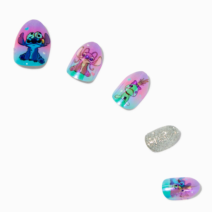 Disney Stitch Claire&#39;s Exclusive BFF Stiletto Press On Faux Nail Set - 20 Pack,