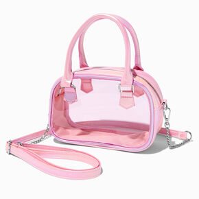 Pink Dome Clear Crossbody Bag,