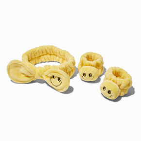 Happy Face Makeup Bow Headwrap &amp; Face Washing Wrist Bands - 3 Pack,