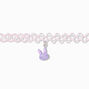 Claire&#39;s Club Bunny Charm Tattoo Choker Necklace,