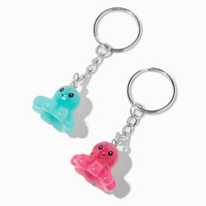 Porte-cl&eacute;s best friends pieuvre phosphorescents - Lot de 5,