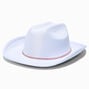 Claire&#39;s Club Pink Gem White Cowboy Hat,