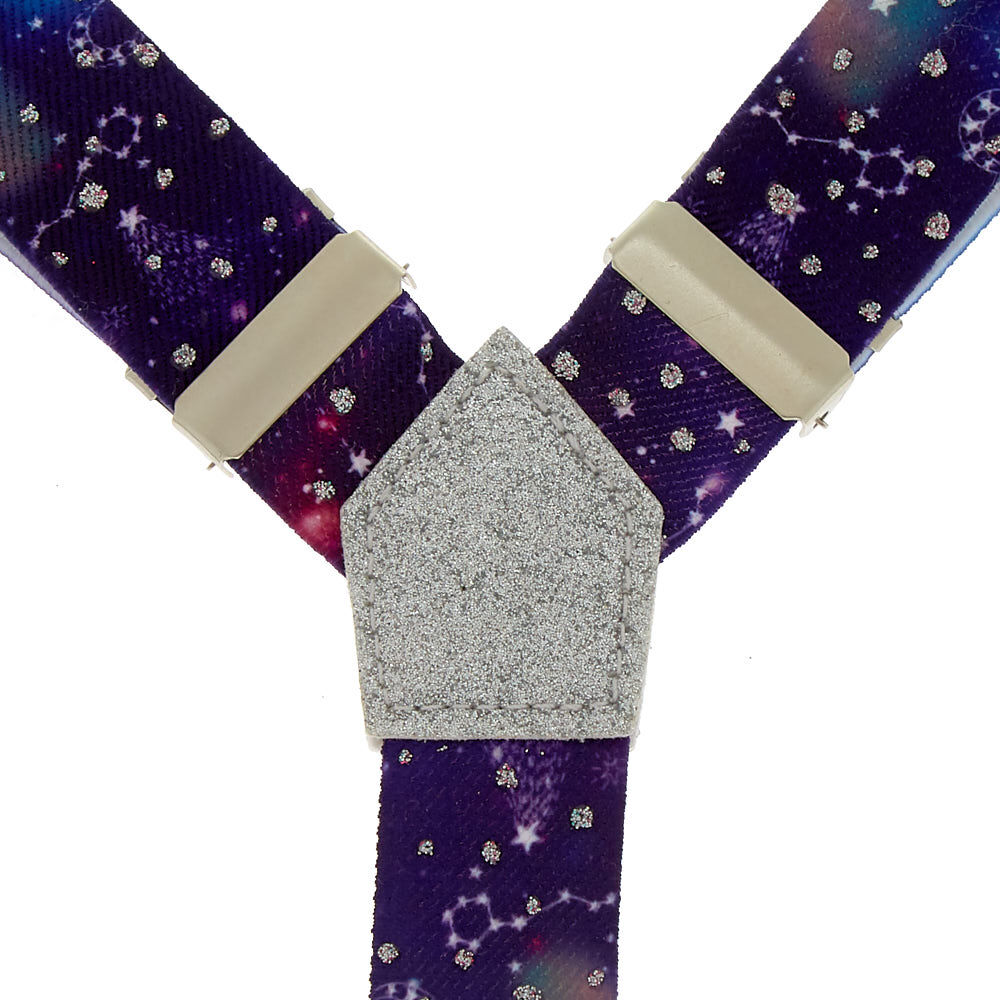 Glitter Cosmic Suspenders - Purple,