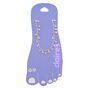 Silver Embellished Beaded Anklet,