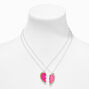 Best Friends Watermelon Split Heart Pendant Necklaces - 2 Pack,