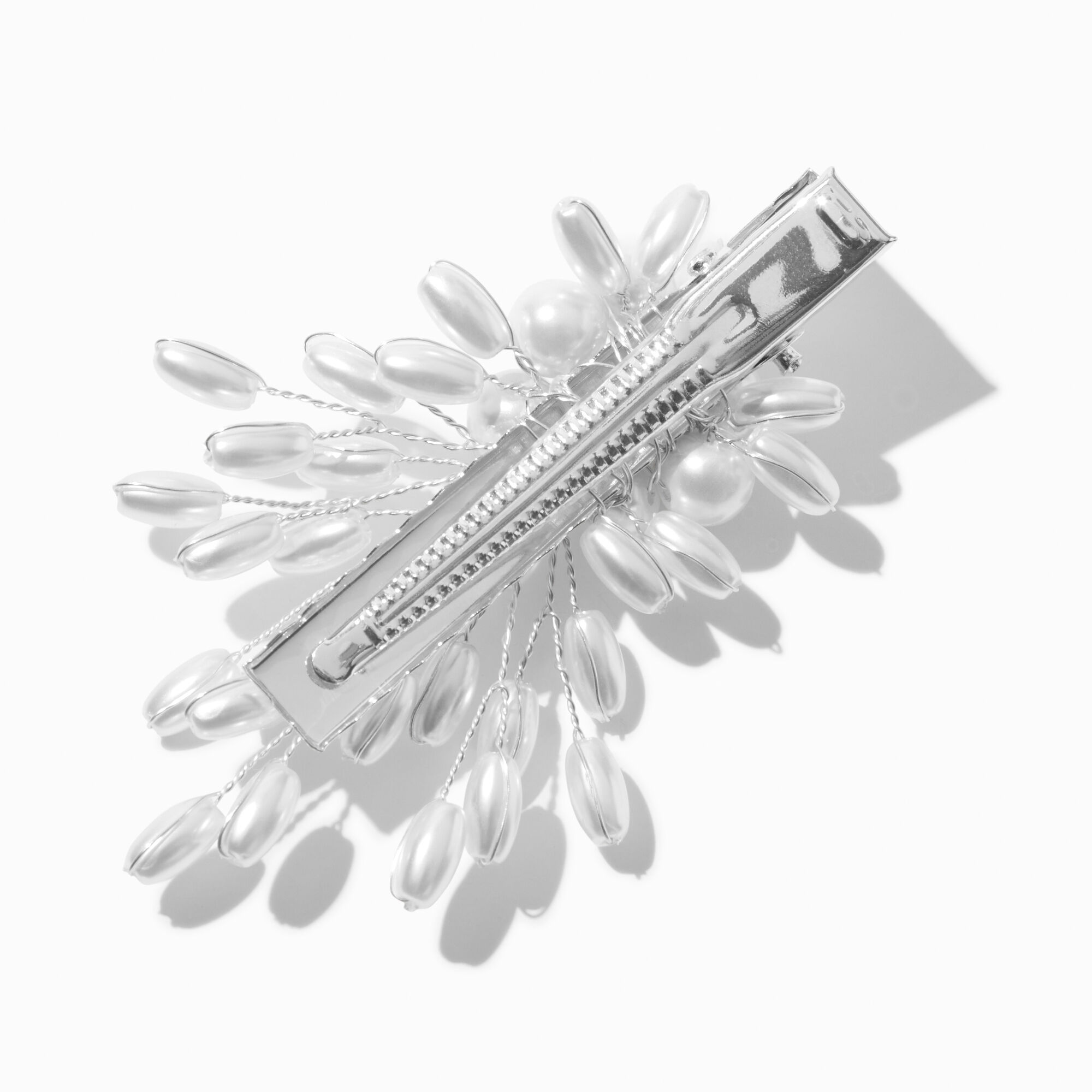 Silver hair barrette hot sale