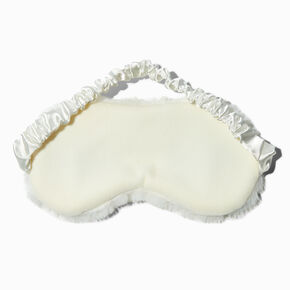 Masque de sommeil en peluche avec cils et perles d&#39;imitation,