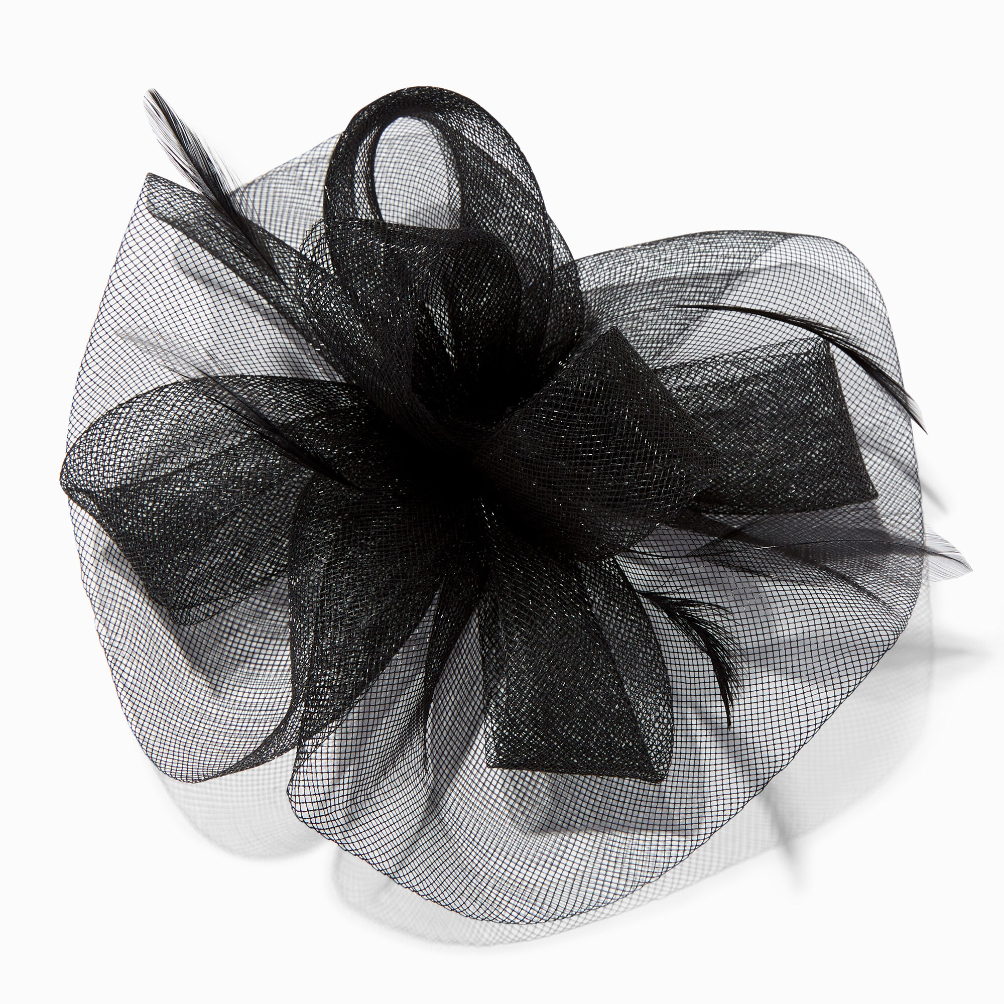 View Claires Large Swirl Fascinator Black information
