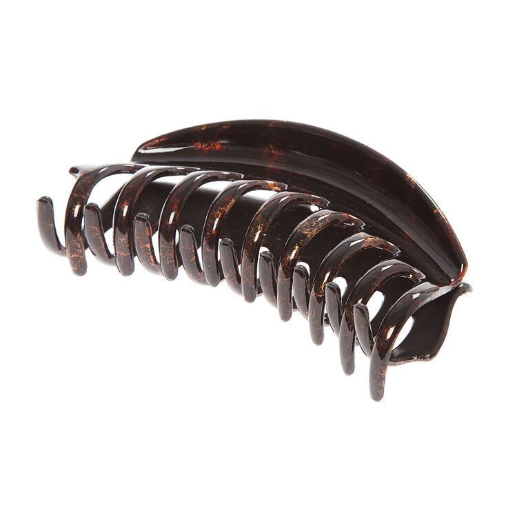 Tortoiseshell Spiked Hair Claw - Brown,