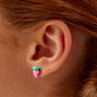 Glitter Strawberry Stud Earrings,