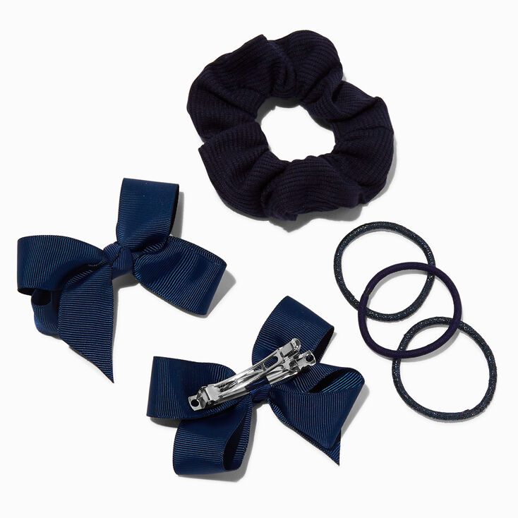 Lot d&rsquo;accessoires pour cheveux vari&eacute;s &eacute;conomiques bleu marine - Lot de 6,