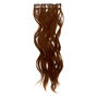 Wavy Faux Hair Clip In Extensions - Brown, 4 Pack,