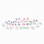 Lot de boucles d&rsquo;oreilles licorne lilas vert menthe - Lot de 20,