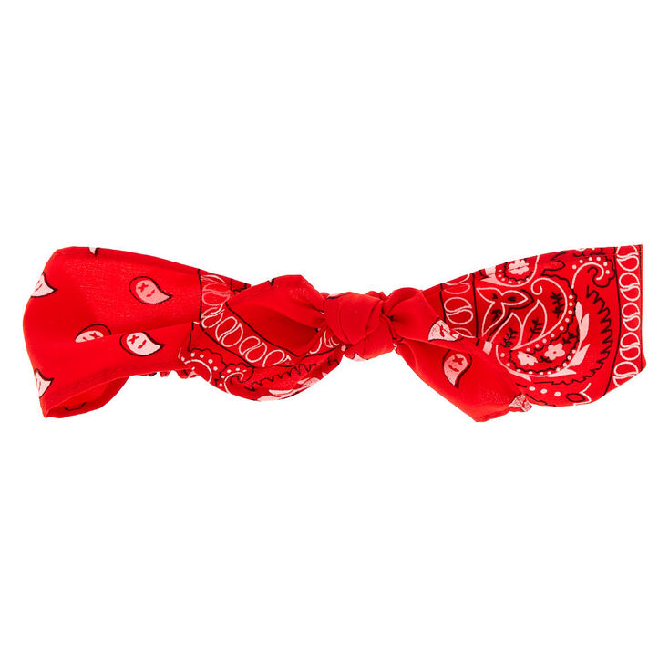 Bandeau &agrave; n&oelig;ud rouge de style bandana du Club&nbsp;Claire&#39;s,