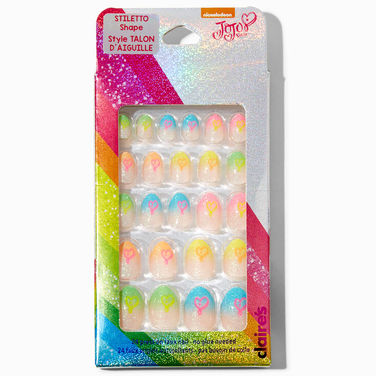 Jojo Siwa&trade; Glitter Ombre Tip Stiletto Press On Faux Nail Set,