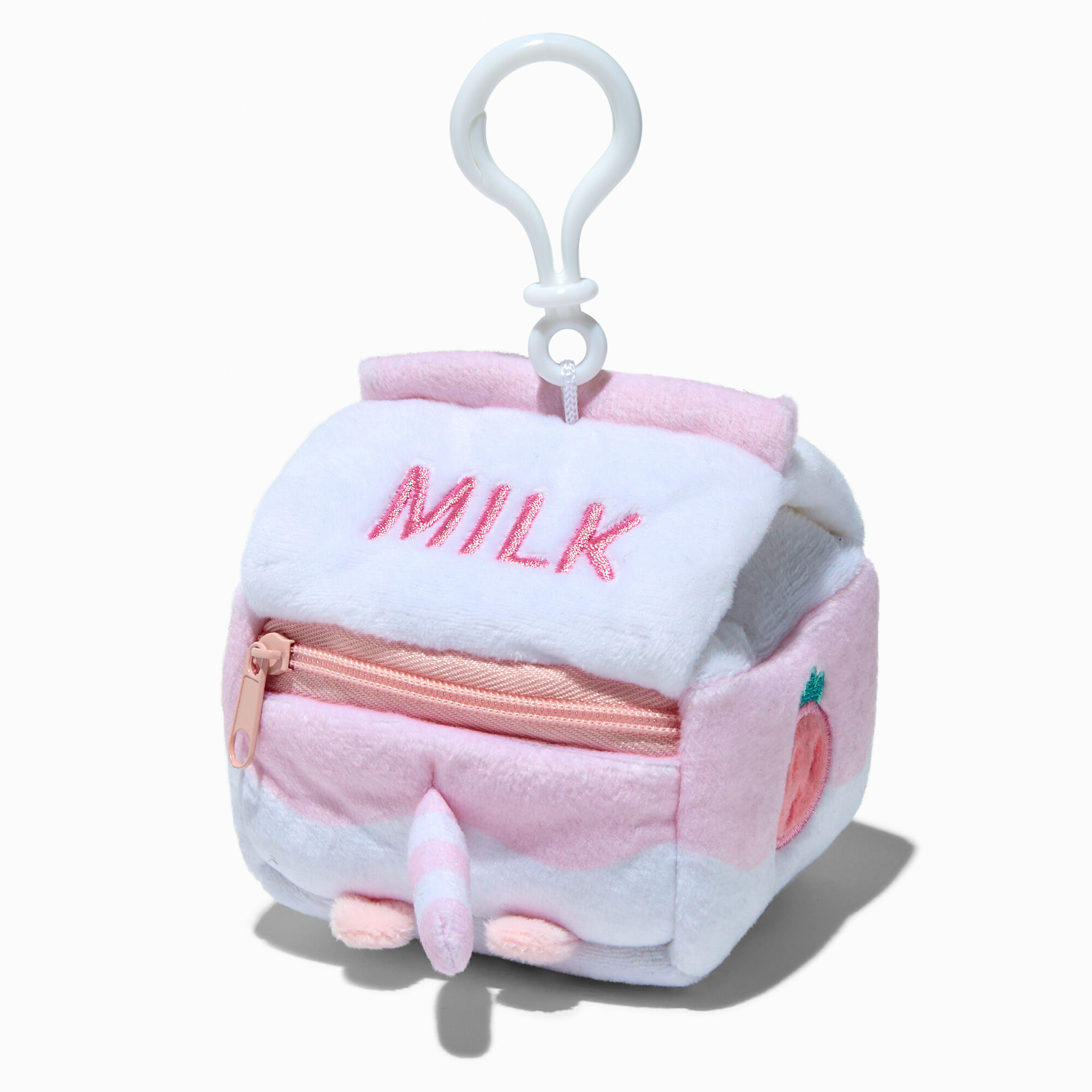 Pusheen Strawberry Milk Plush Bag Clip Claire s US