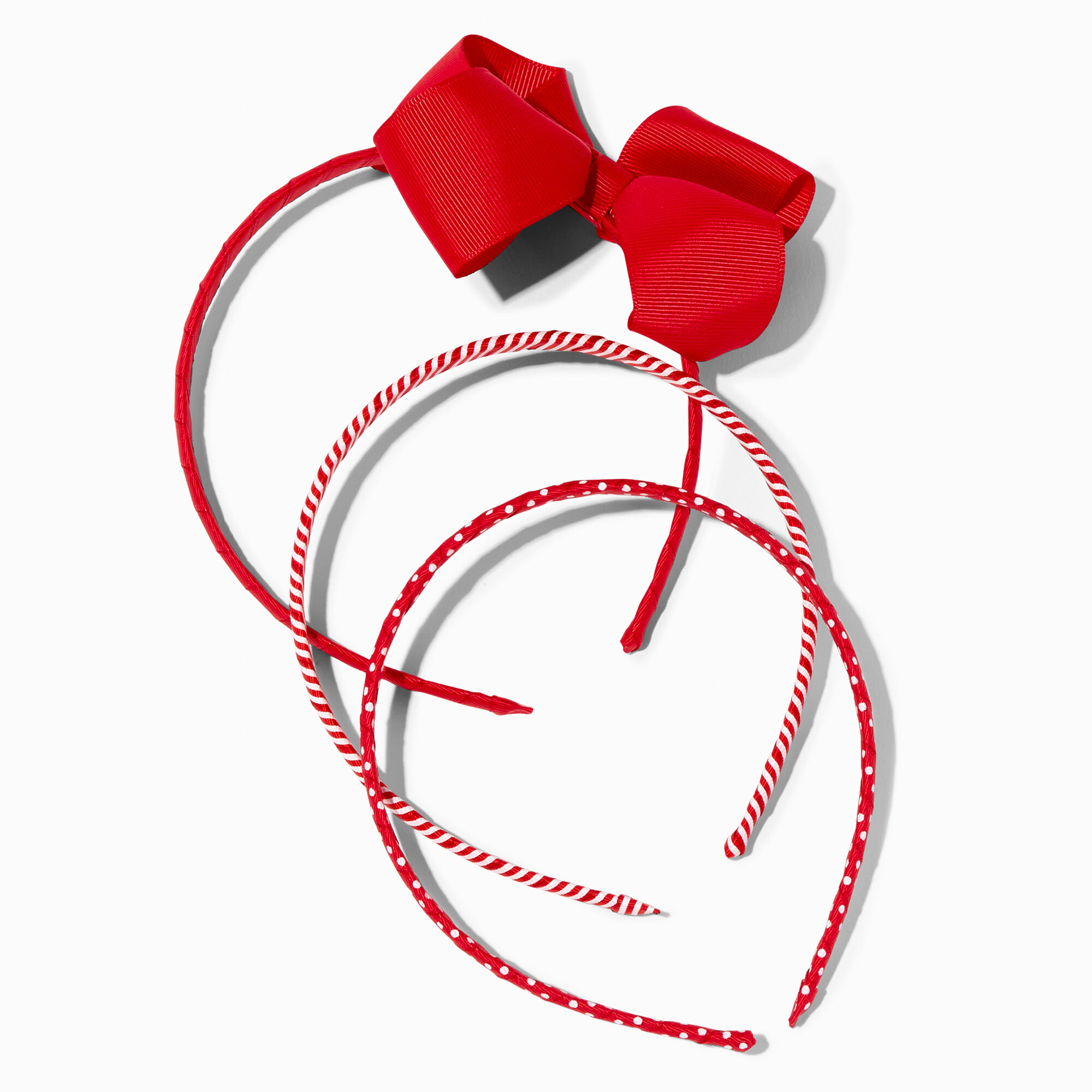 View Claires Club Loopy Bow Headbands 3 Pack Red information