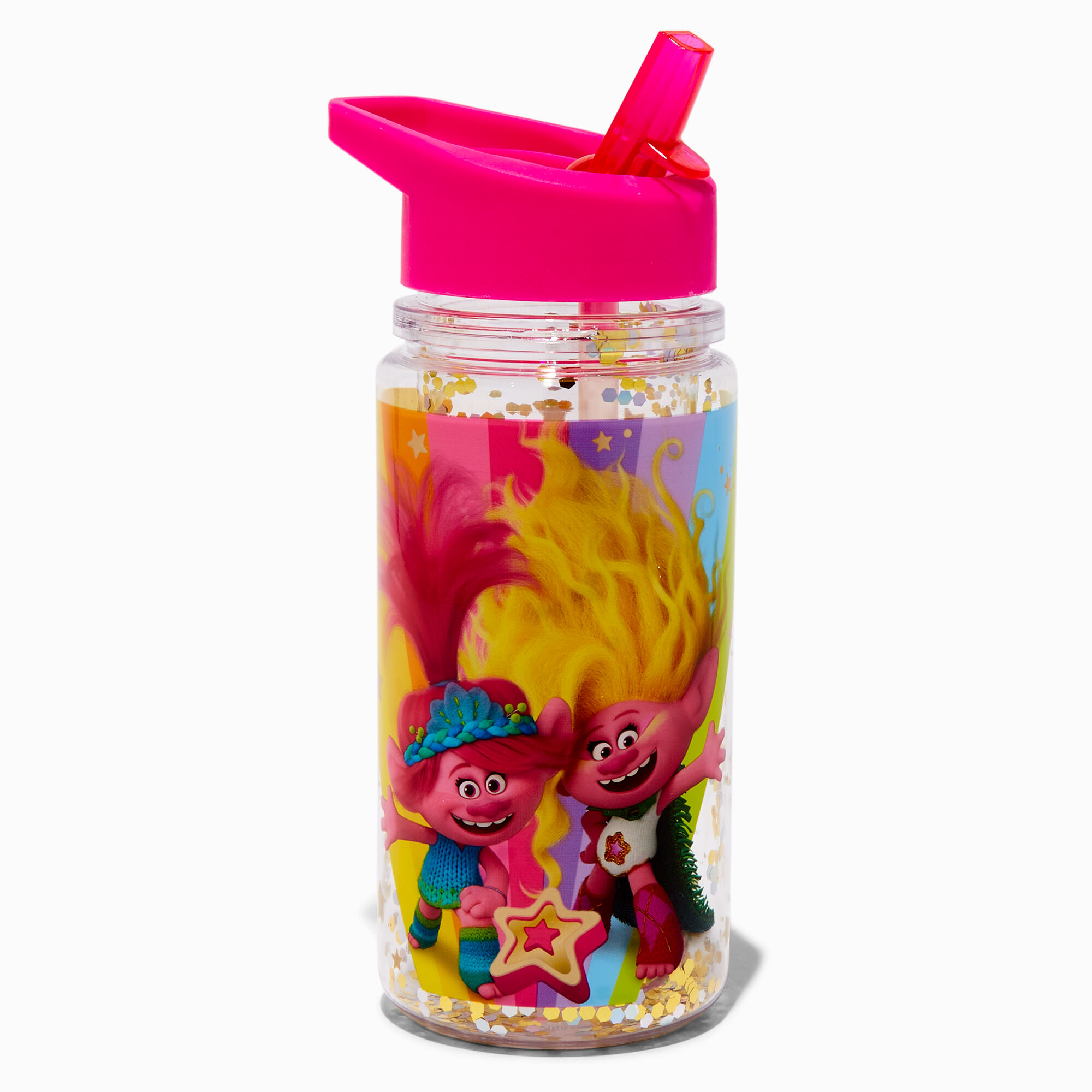 View Claires Trolls Water Bottle Pink information