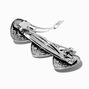 Silver-tone Cowgirl Heart Hair Barrette Clip,