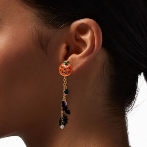 Halloween Icon Charm Linear Drop Earrings,
