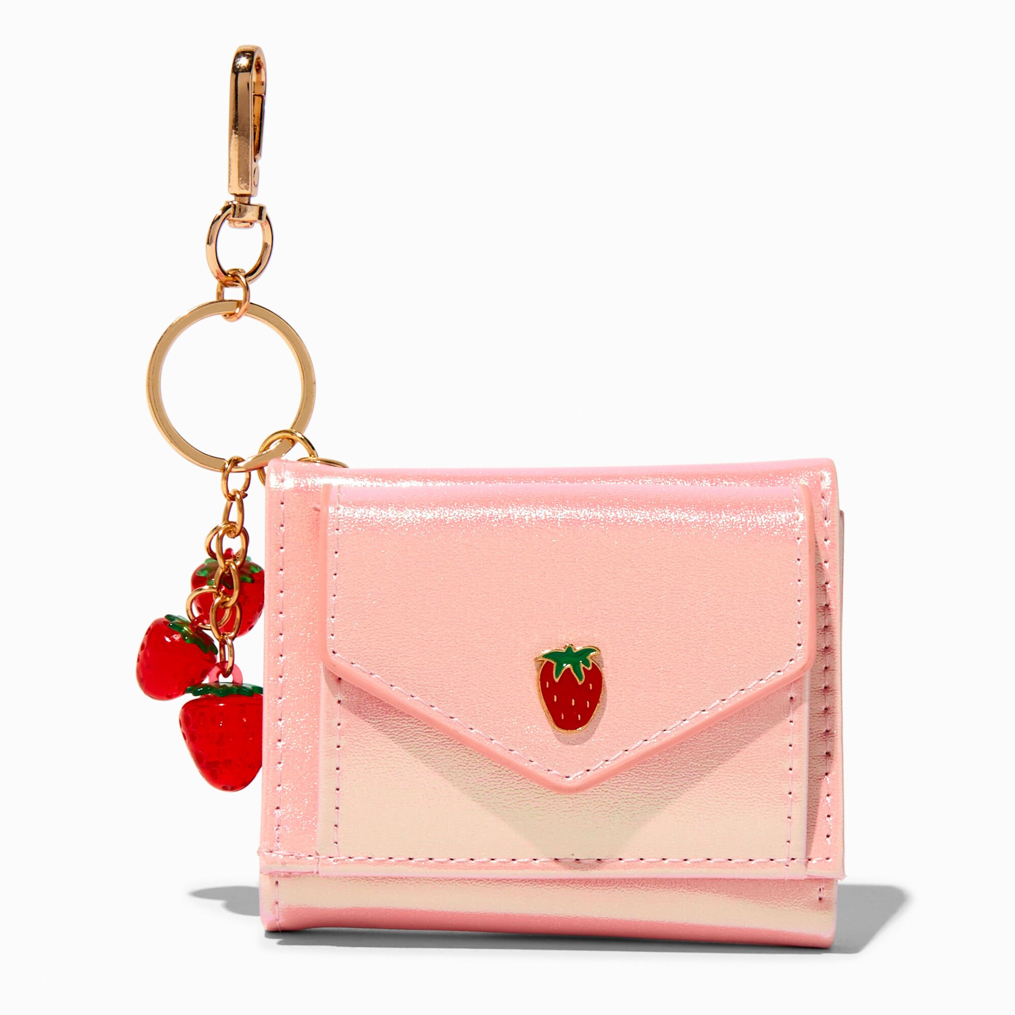 Claire's Iridescent Strawberry Trifold Wallet | The Shops at