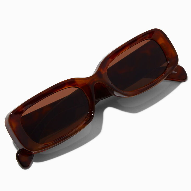 Tortoiseshell Rectangle Sunglasses,
