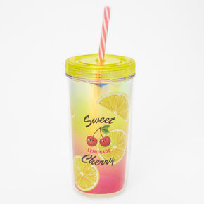 Sweet Cherry Lemonade Lidded Tumbler,