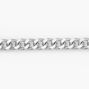 Silver Chunky Curb Chain Link Bracelet,