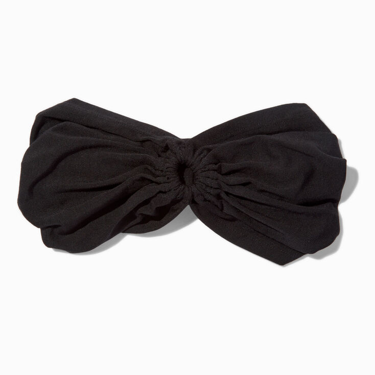 Black Ruched Keyhole Headwrap,