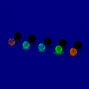 Glow in the Dark Ball 16G Tragus Flat Back Stud Earring - 5 Pack,
