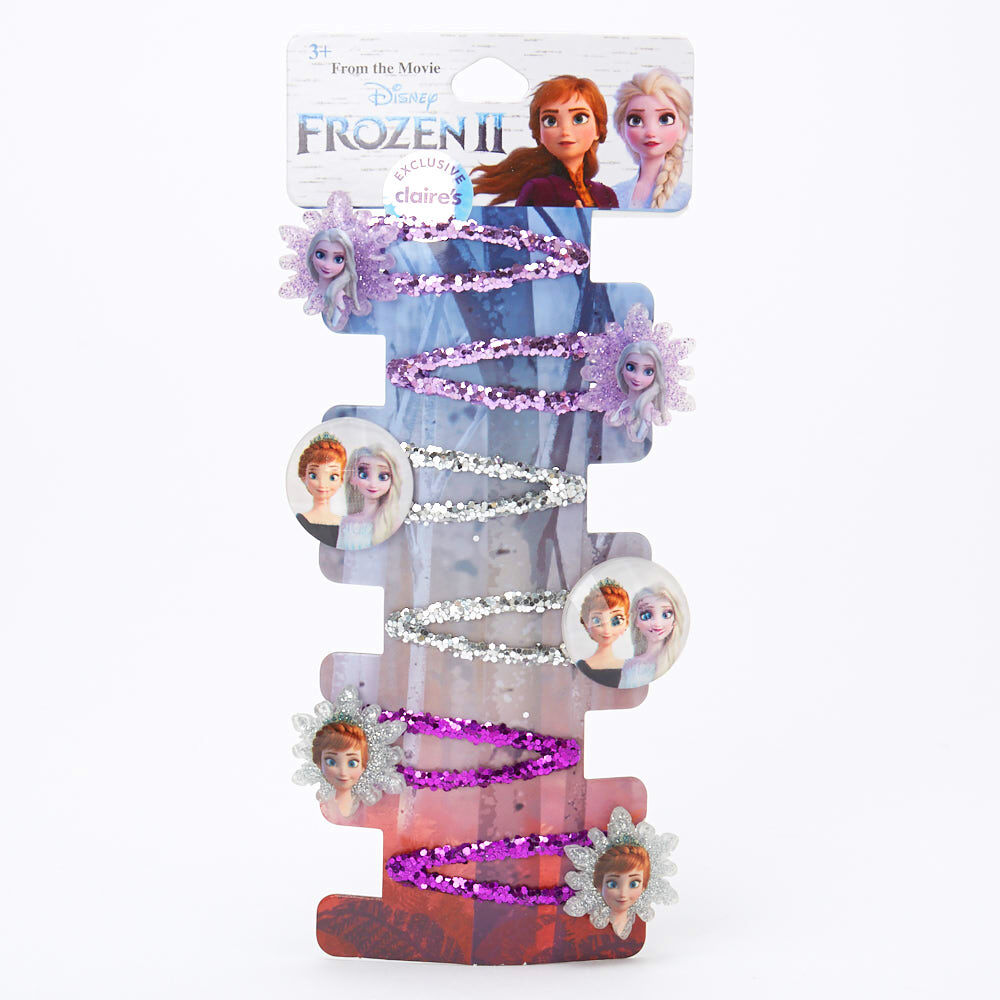 Disney Frozen 2 Glitter Snap Clips – 6 Pack,