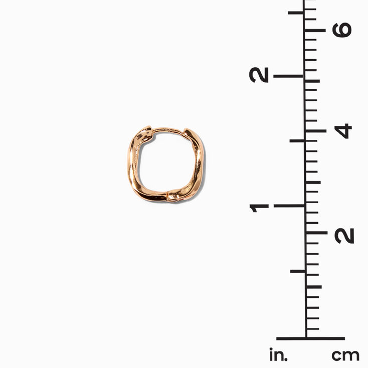 Gold-tone Molten 15mm Huggie Hoop Earrings,