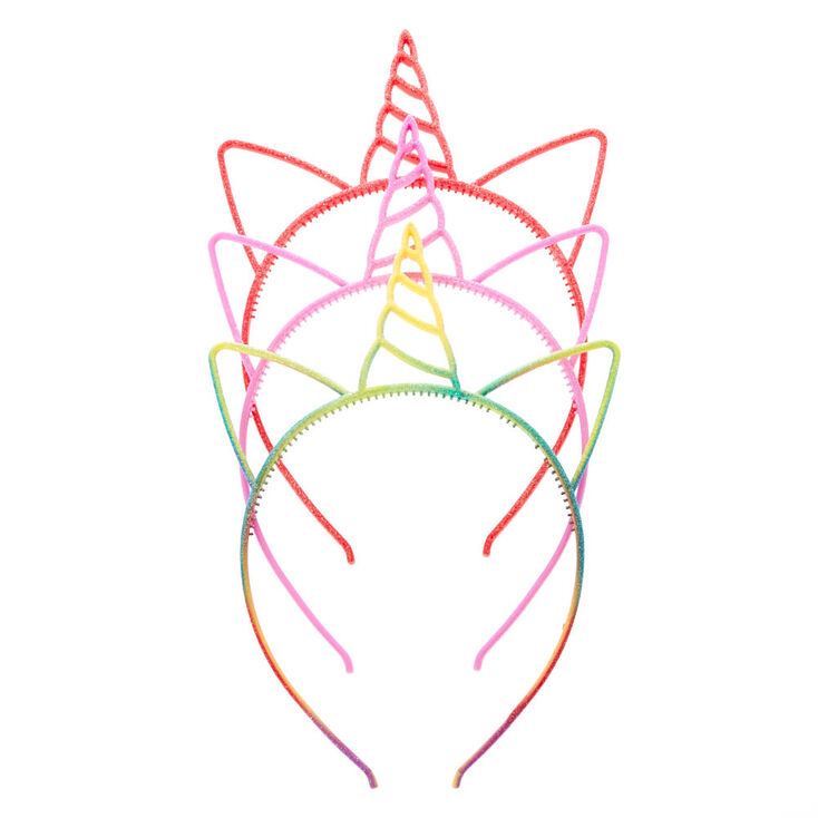 Claire&#39;s Club Unicorn Cat Ears Headbands - 3 Pack,