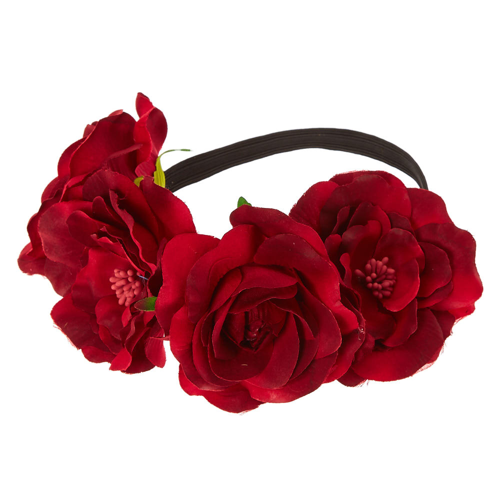 burgundy flower crown
