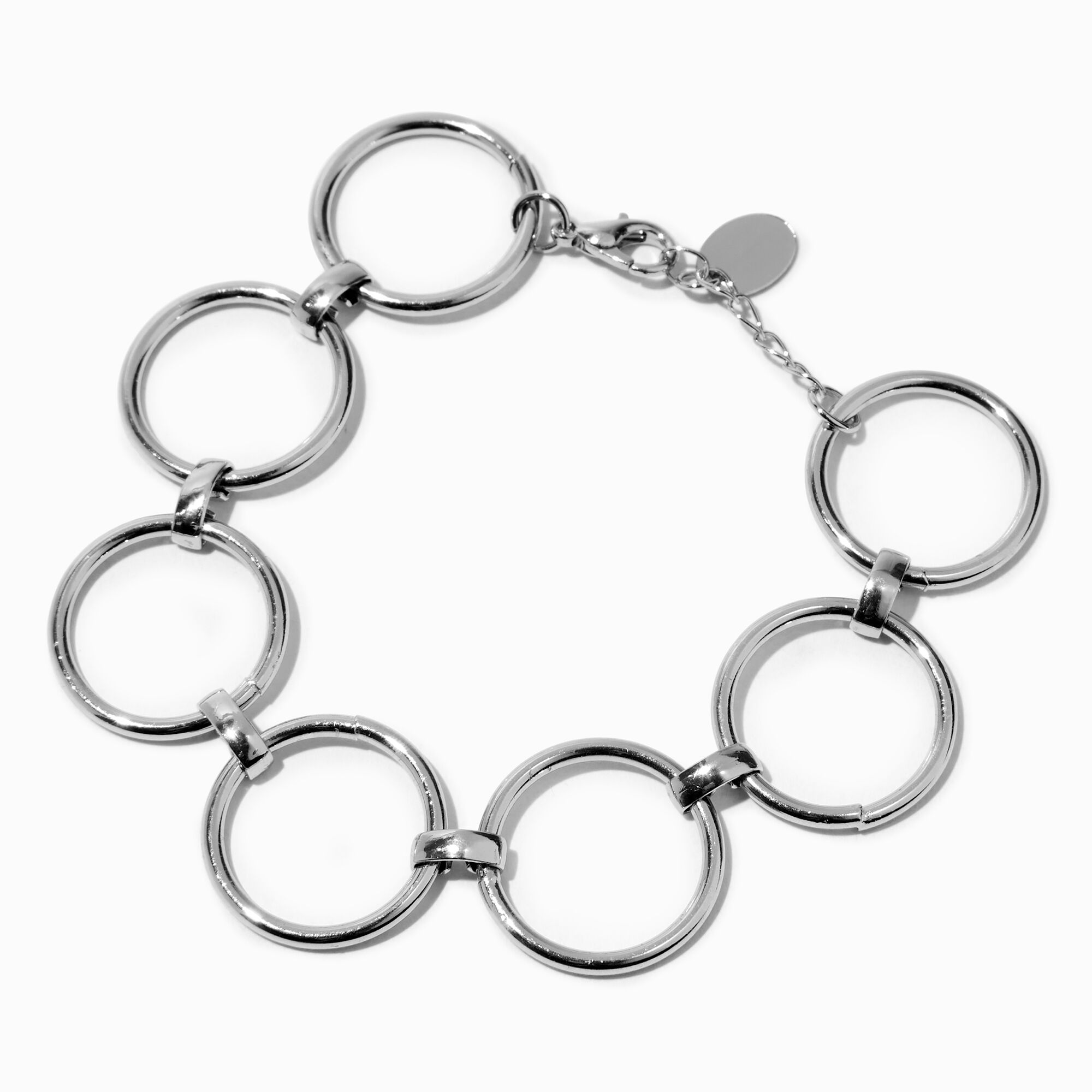 View Claires Tone ORing Chain Bracelet Silver information
