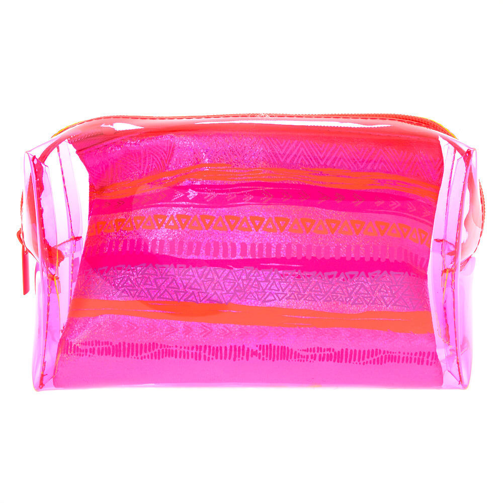 clear pink makeup bag