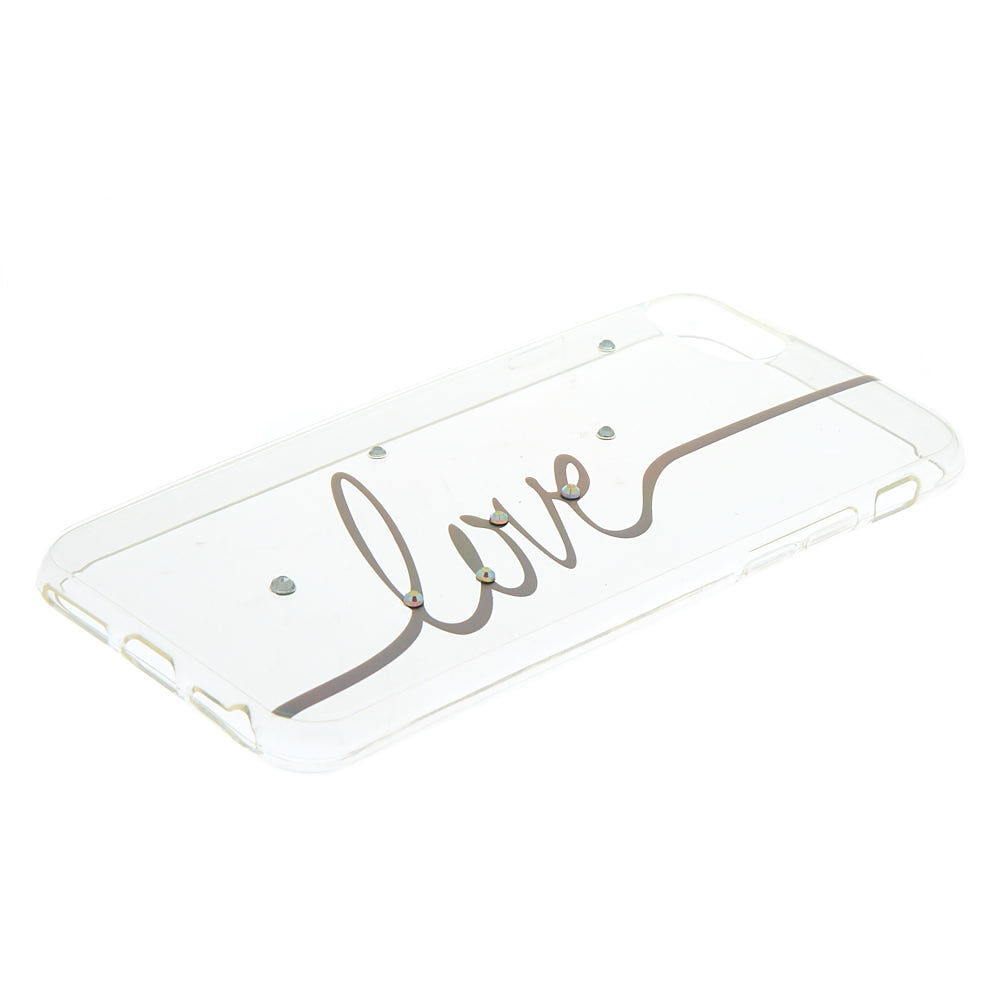 Holographic Love Script Phone Case - Fits iPhone 6/7/8/SE,