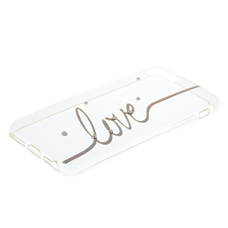 Holographic Love Script Phone Case - Fits iPhone 6/7/8/SE,