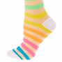 Neon Rainbow Striped Sheer Knee High Socks,