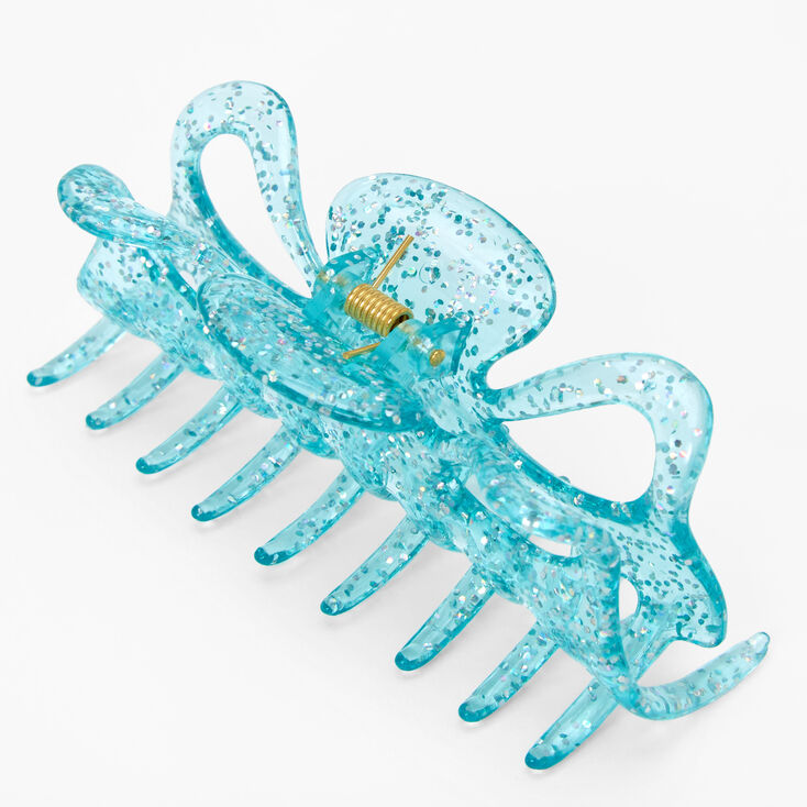 Blue Glitter Large Hair Claw,