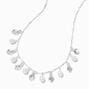 Silver-tone Pearl Dangle Necklace,
