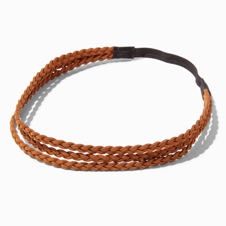 Triple Braided Headwrap - Camel Brown,