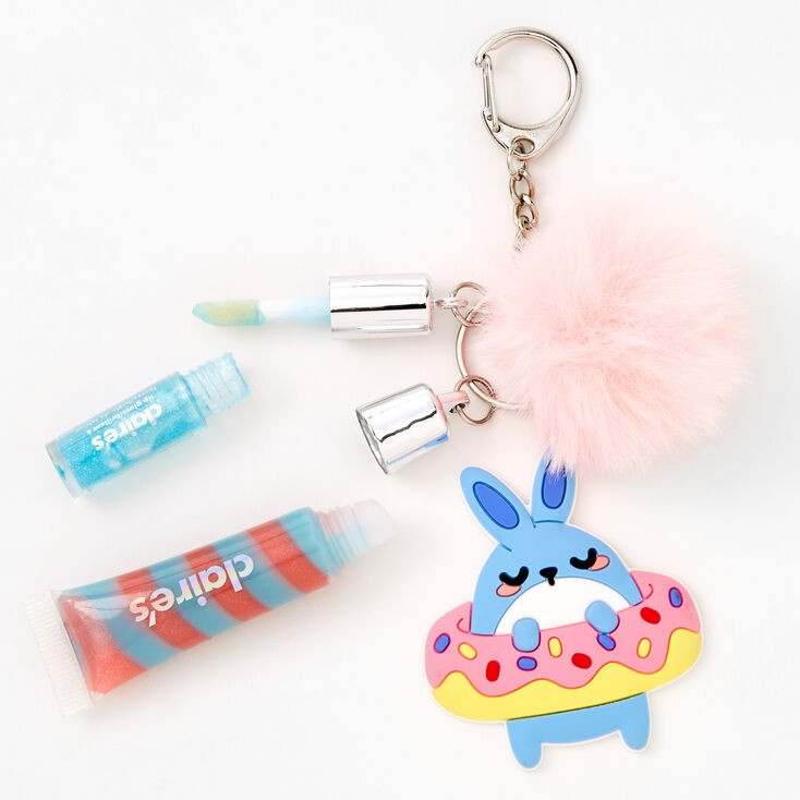 Donut Bunny Lip Gloss Keychain,