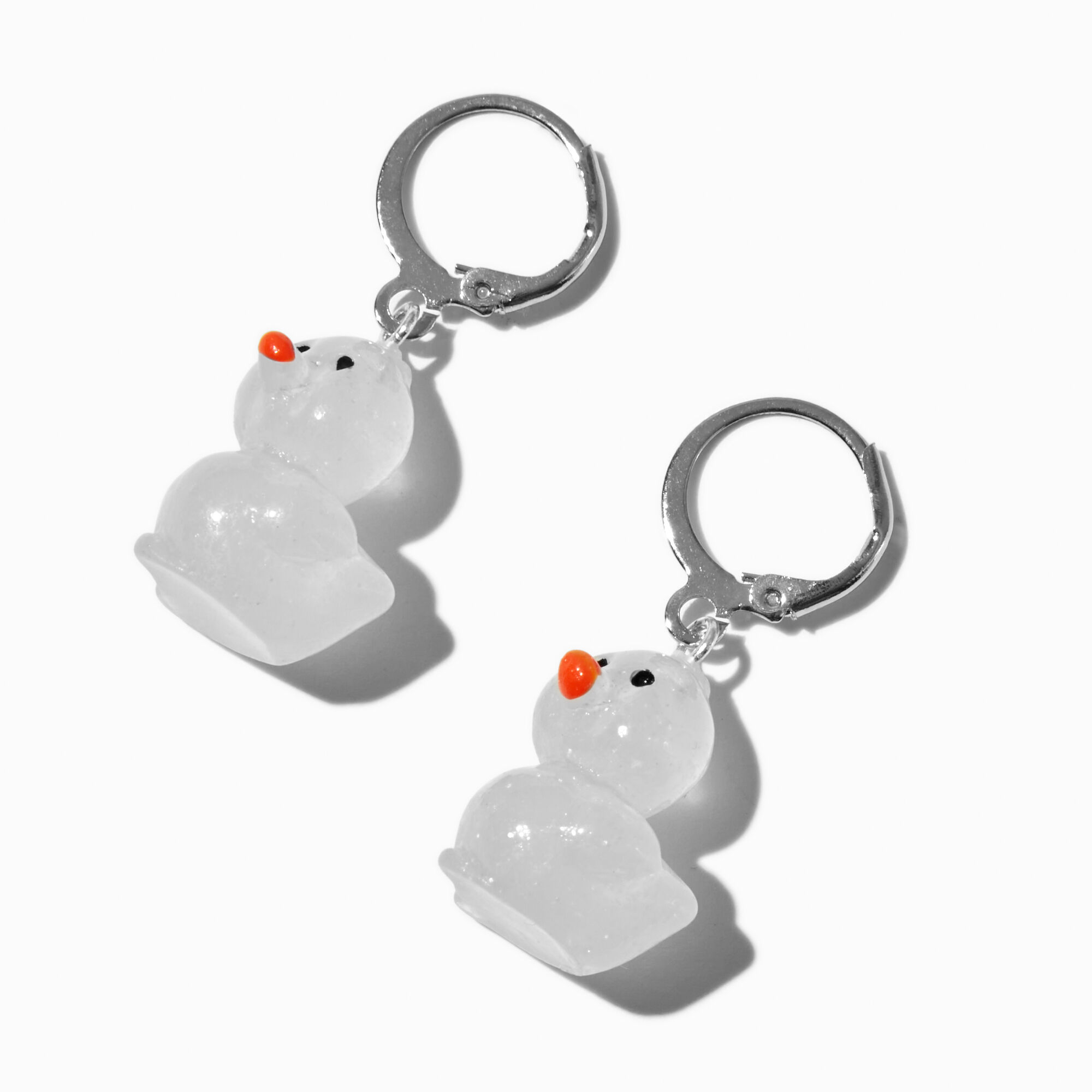 Glow in the Dark Rubber Duck Hoop Earrings ,