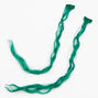 Curly Faux Hair Clip In Extensions - Hunter Green, 2 Pack,